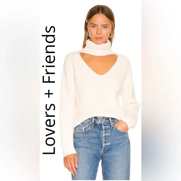 REVOLVE Lovers and Friends Tove Sweater in Ivory - Picture 1 of 5